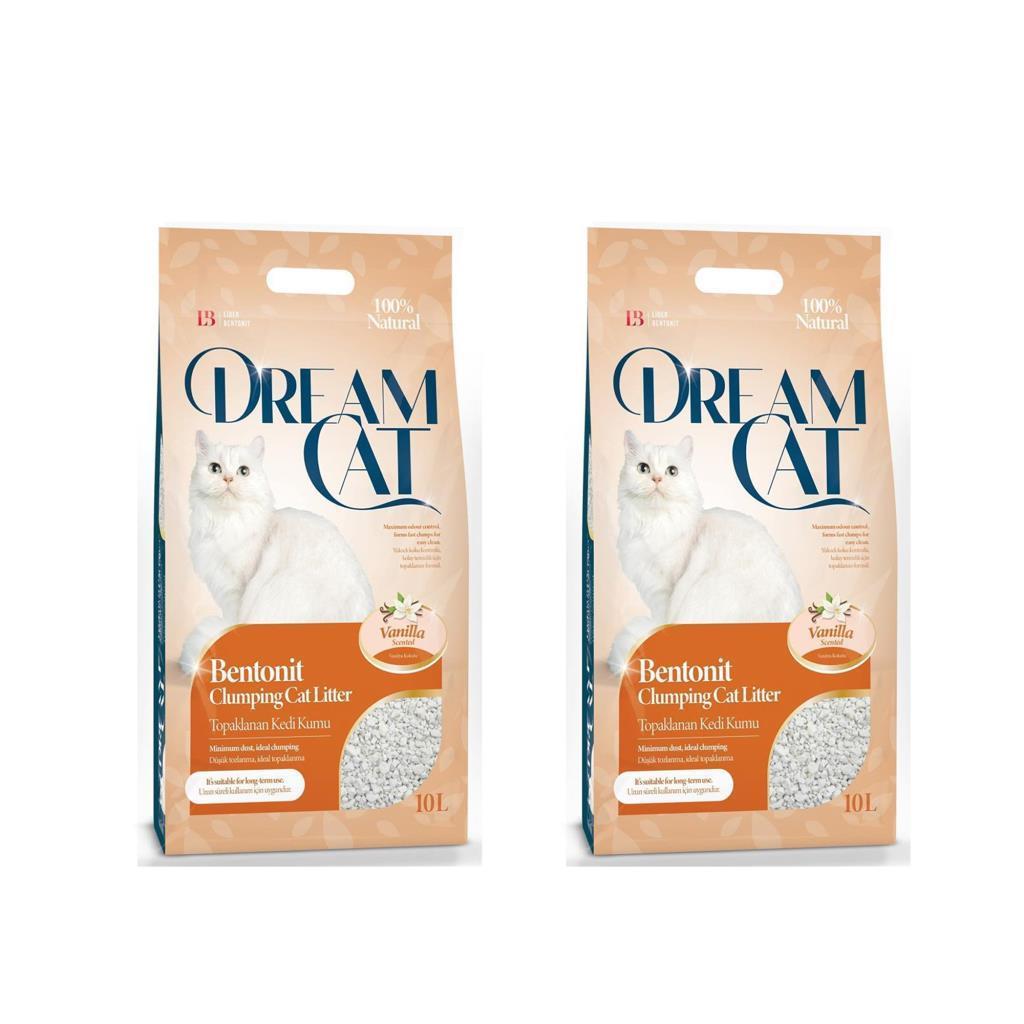 Dream Cat Vanilya Topaklanan Kedi Kumu 10 Lt * 2 Adet