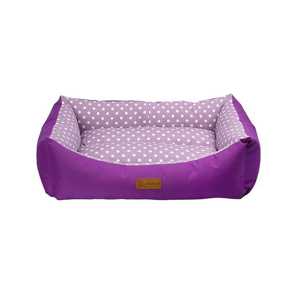 Dubex Tarte Lila Benekli Kedi Köpek Yatagi 62*44*22 Cm MEDIUM