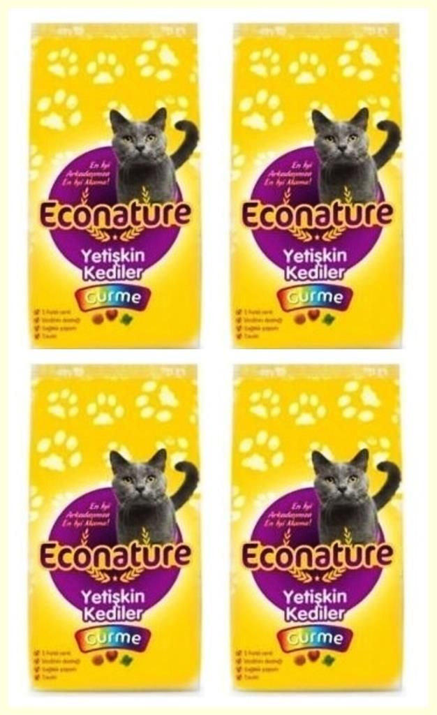 Econature Gurme Yetişkin Kedi Maması 1 Kg*4 ADET
