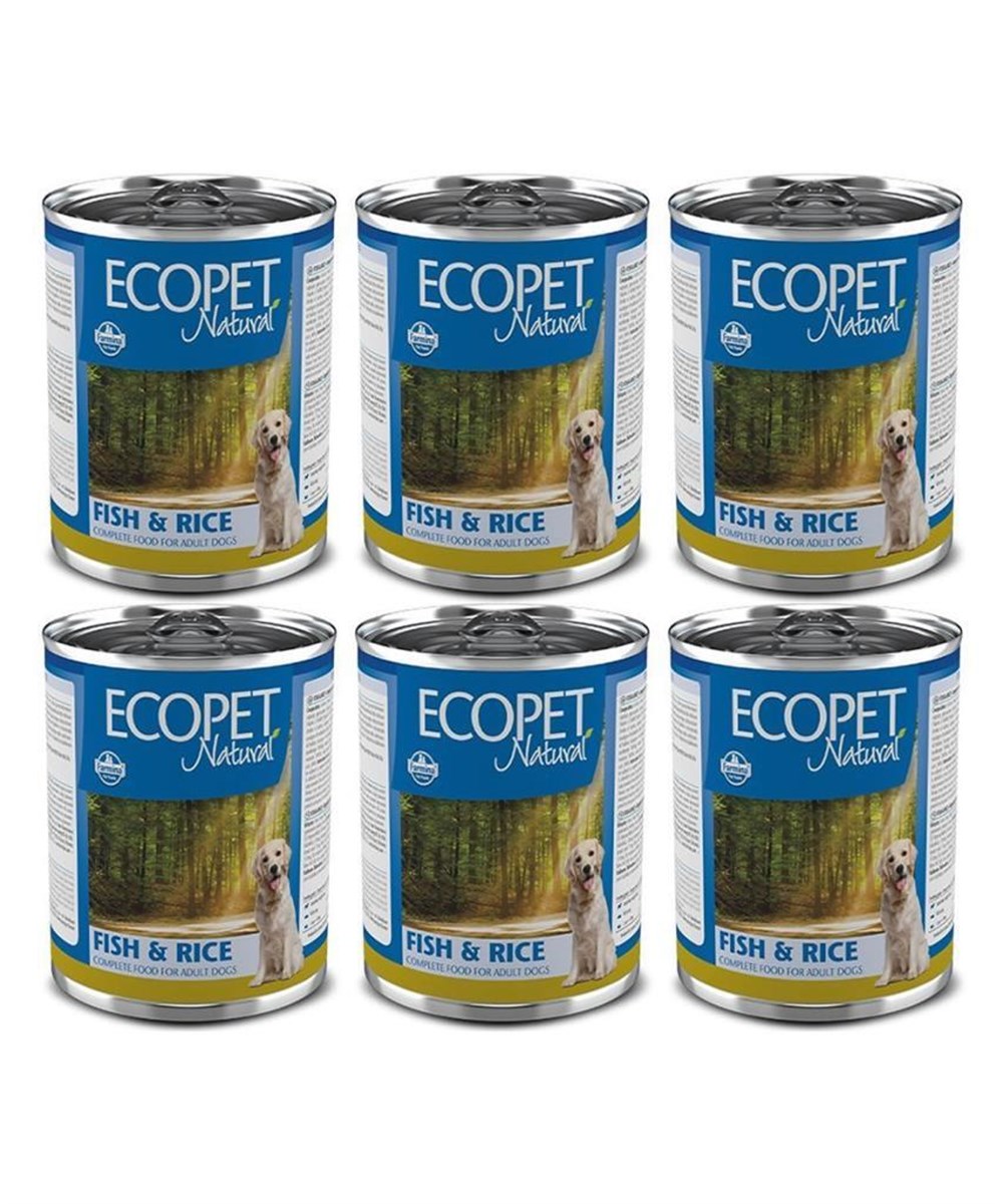 Ecopet Natural Balik ve Pirinçli Köpek Konservesi 300 gr 6 adet