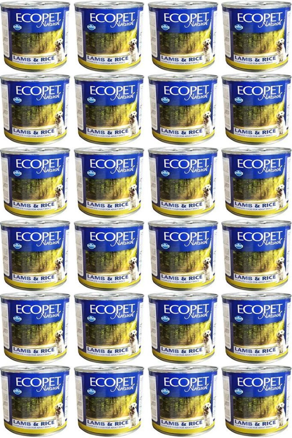 Ecopet Natural Kuzu Etli ve Pirinçli Köpek Konservesi 300 Gr 24 Adet