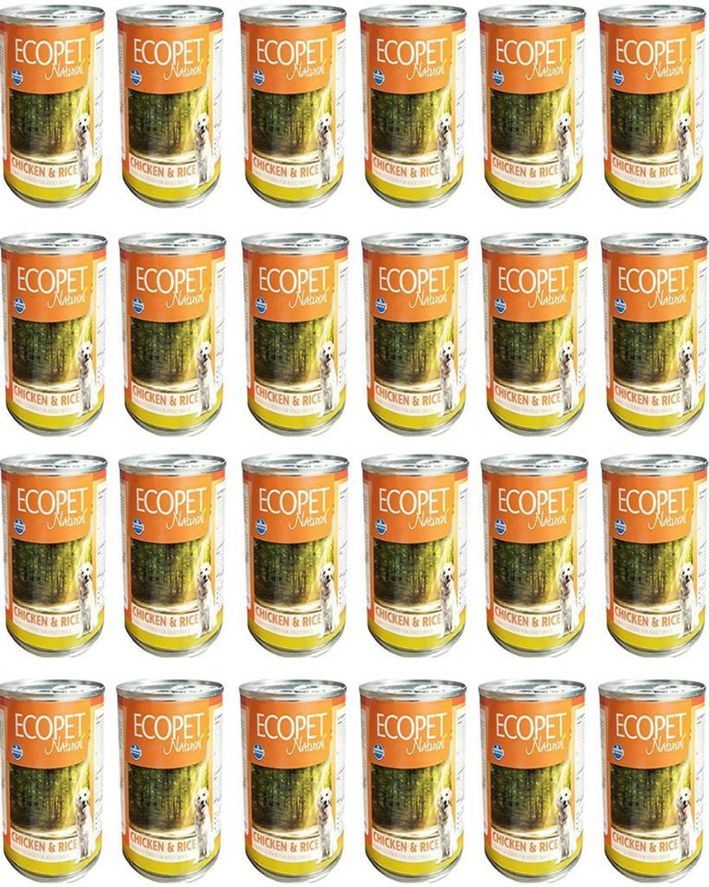 Ecopet Natural Tavuk ve Pirinçli Köpek Konservesi 300 gr 24 Adet