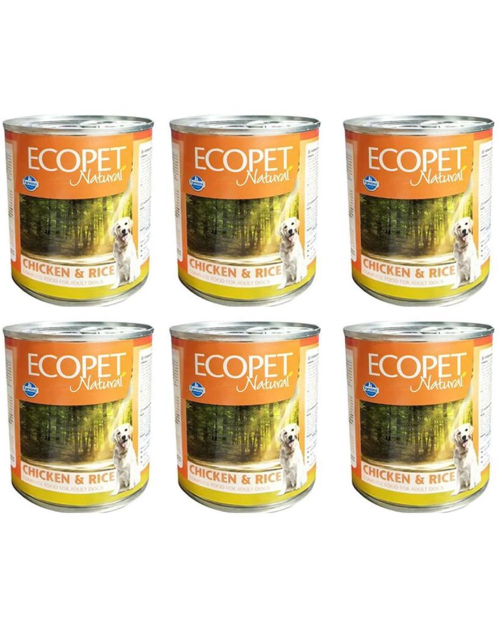 Ecopet Natural Tavuk ve Pirinçli Köpek Konservesi 300 gr 6 Adet