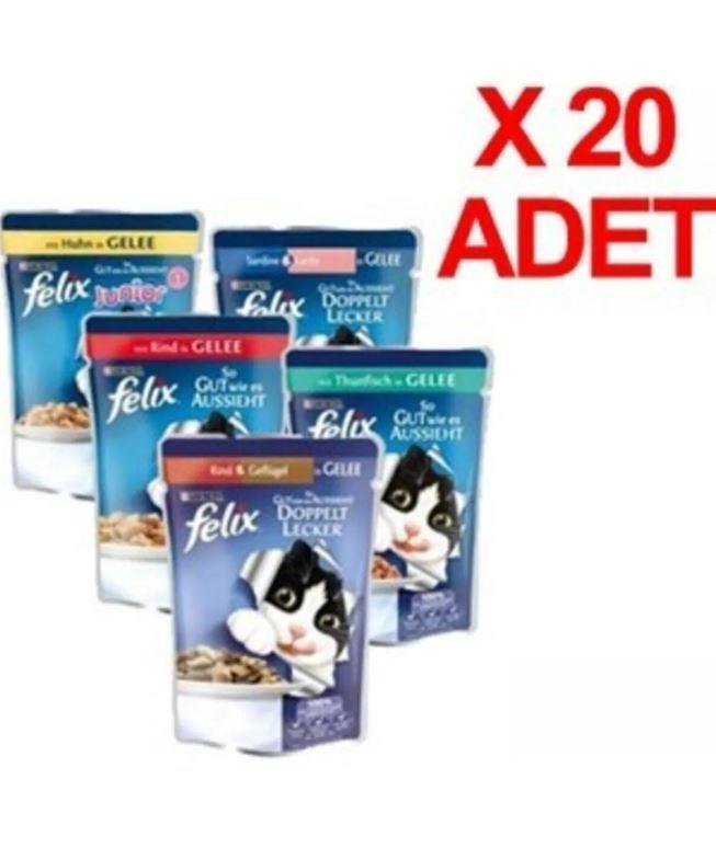 Felix Karışık Yaş Kedi Maması 20 Adet
