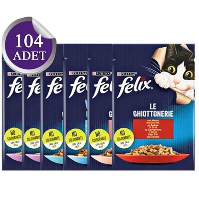 FELİX Karışık Yaş Kedi Maması 85 Gr X 104 Adet
