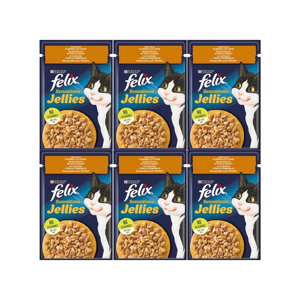 Felix Sensation Tavuk & Havuçlu Kedi Yaş Mama 85 Gr X 6 Adet
