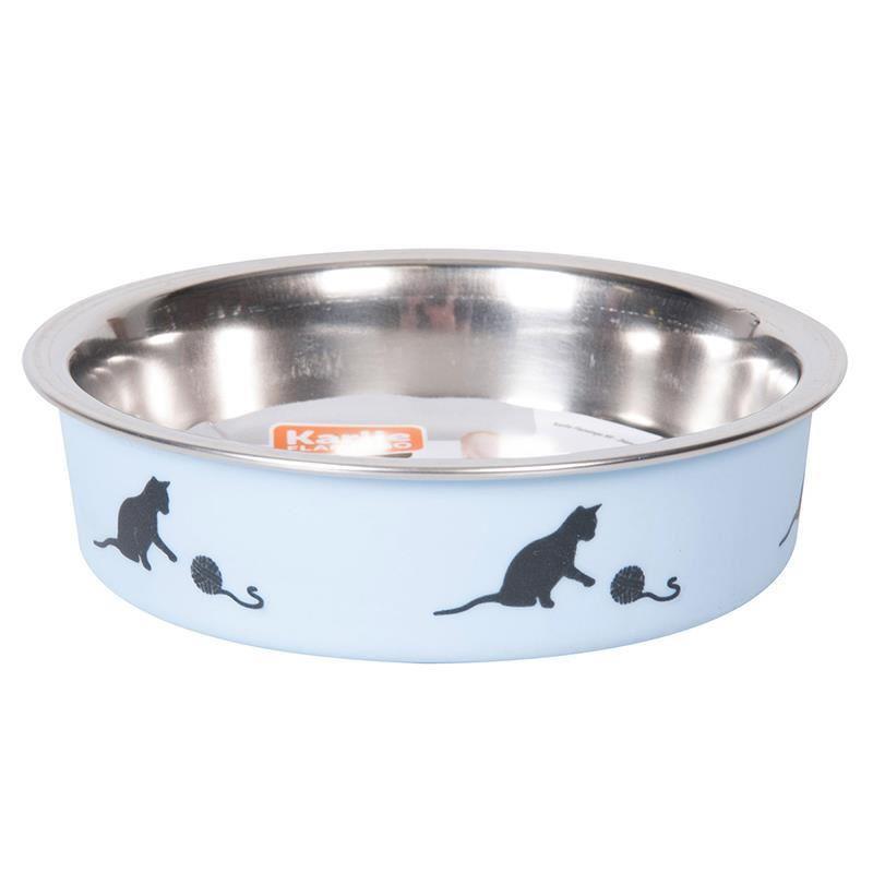 Flamingo Bella Kedi Mama ve Su Kabı Mavi 11 cm