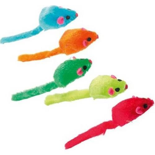 Flamingo Karlie Renkli Peluş Fare 5 cm 5li
