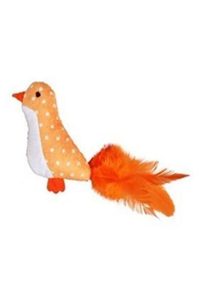 Flamingo Tüylü Kuş 10 cm Kedi Oyuncağı