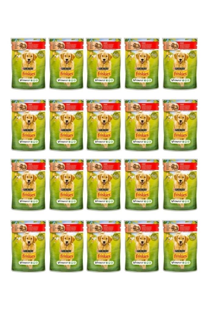 Friskies Sığır Etli Ve Patatesli Yaş Köpek Maması 100 gr*20 Adet
