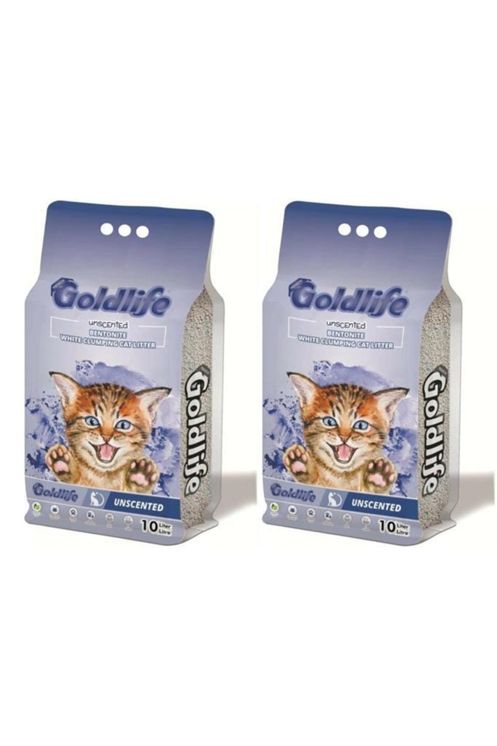 Gold Life Ince Taneli Lavanta Kedi Kumu 10 Lt 2 adet