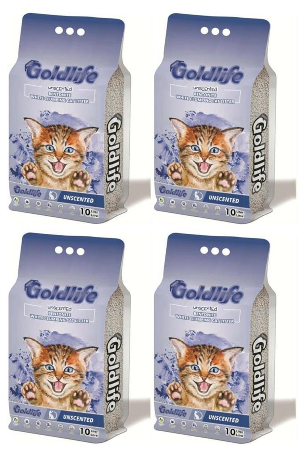 Gold Life Ince Taneli Lavanta Kedi Kumu 10 Lt 4 adet