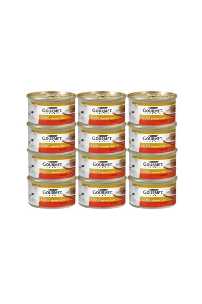 Gourmet Gold Cake Sığır Etli Yetişkin Kedi Konservesi 85 gr 24 Adet