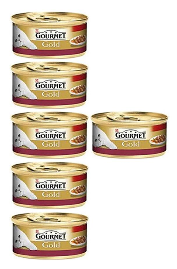 Gourmet Gold Kiyilmis Sigir Etli Kedi Konservesi 85gr X 6 Adet