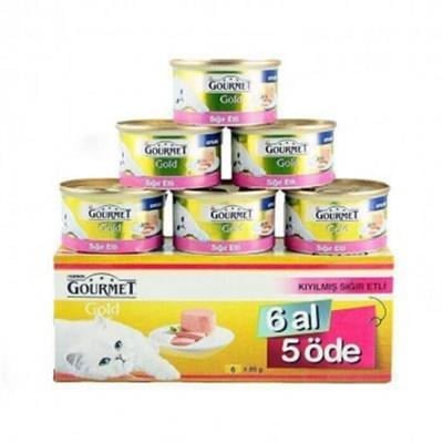Gourmet Gold Sığır Etli Kıyılmış Yetişkin Kedi Maması 85 Gr X 24 Adet