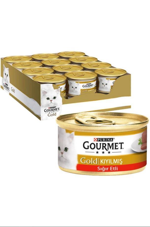 Gourmet Gold Sığır Etli Kıyılmış Yetişkin Kedi Maması 85 Gr X12 Adet
