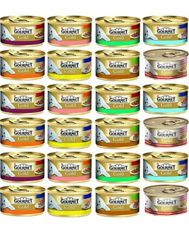 Gourmet Karışık Kıyılmış Konserve Yetişkin Kedi Yaş Maması 24 X 85 Gr