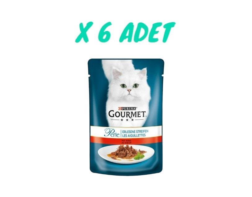 Gourmet Perle Izgara Sigir Etli Yas Kedi Maması 85 Gr X 6 Adet