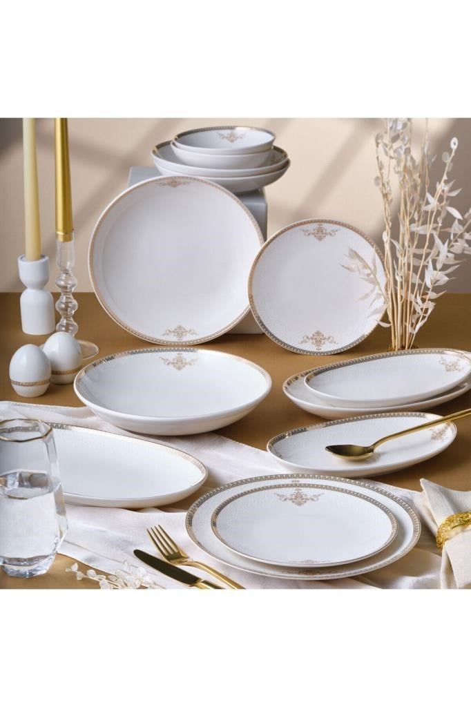 Güral Porselen Camelia 54 Parça 12 Kişilik Yemek Takımı - 6578