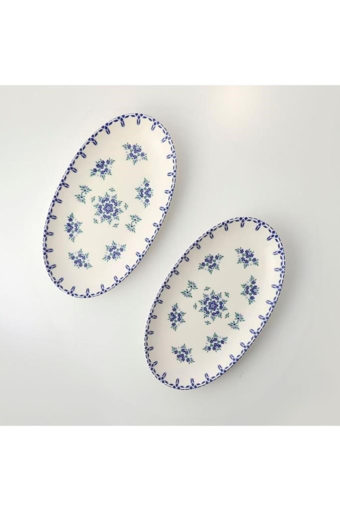 Güral Porselen Elıps 2 Parça 25 Cm Bone Kayık Tabak