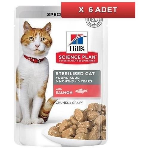 Hills Gravy Somonlu Kisirlastirilmis Kedi Konservesi 85 Gr X 6 Adet