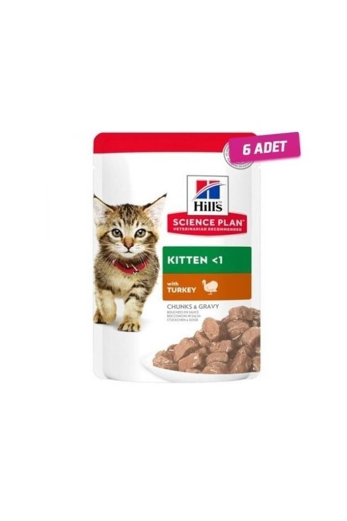 Hills Pouch Hindili Yavru Kedi Konservesi 85gr X 6 Adet