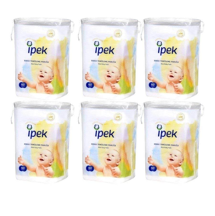 Ipek Maxi Bebek Temizleme Pamugu 60li 6 Adet
