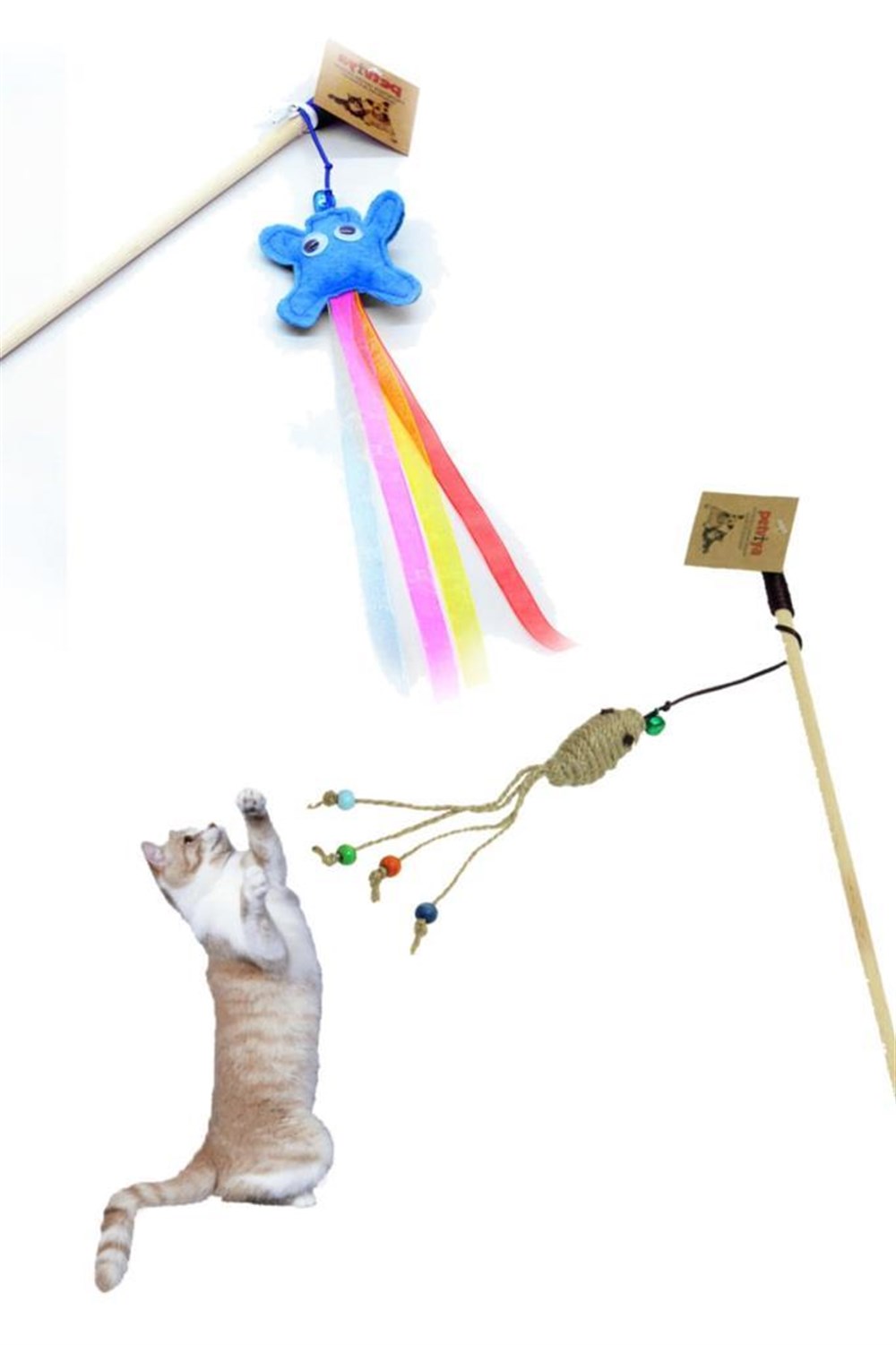Kedi Olta Oyuncak Seti Fareli ve Mavi Hayalet Olta