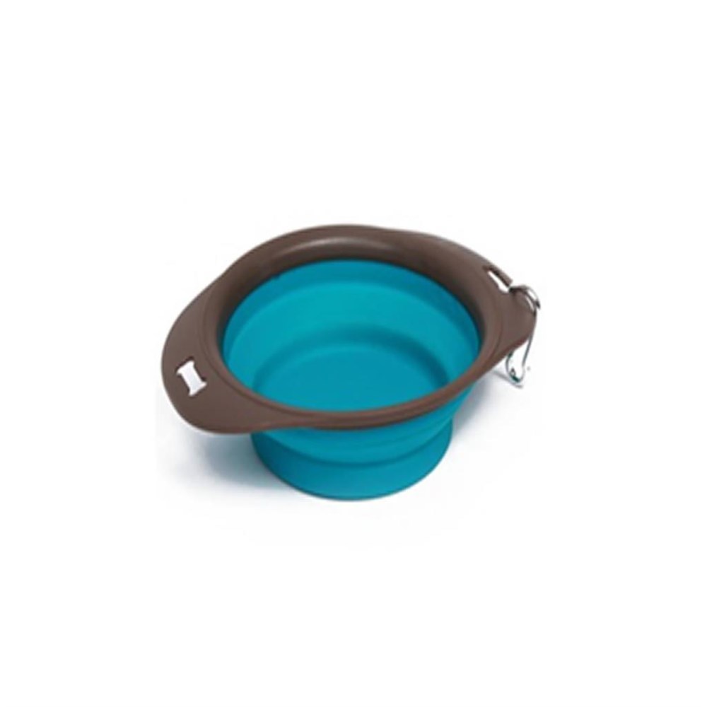 M-PETS KATLANABİLİR MAMA KABI TURKUAZ MEDIUM