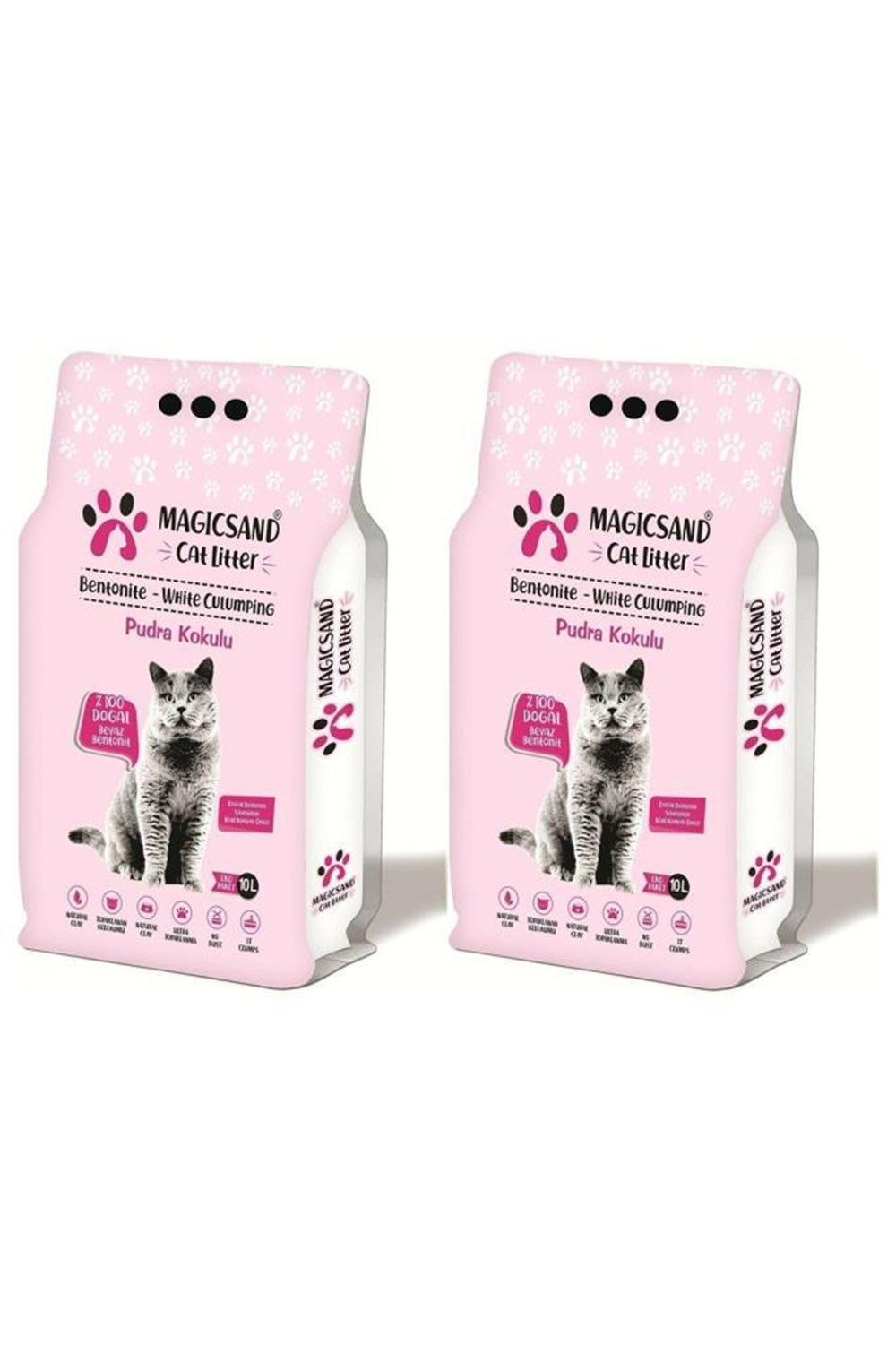 Magicsand Bebek Pudrali Kalin Tane Kedi Kumu 10 Lt 2 adet
