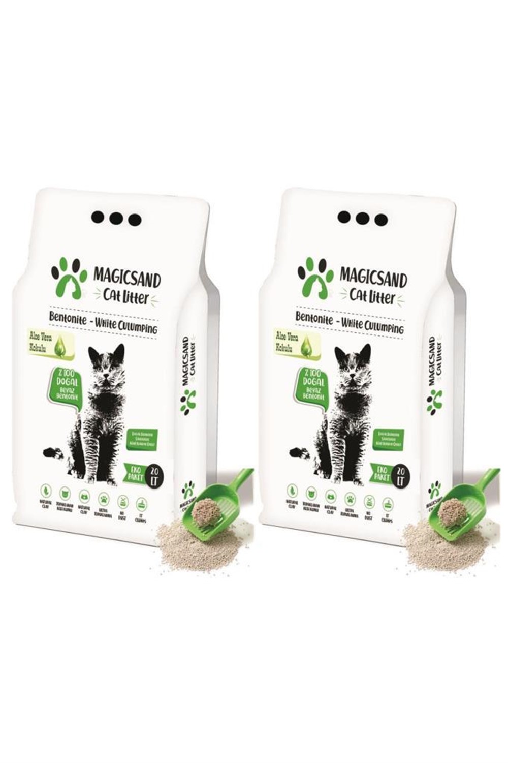 Magicsand ince taneli aloe vera kokulu 20 LT 2 adet