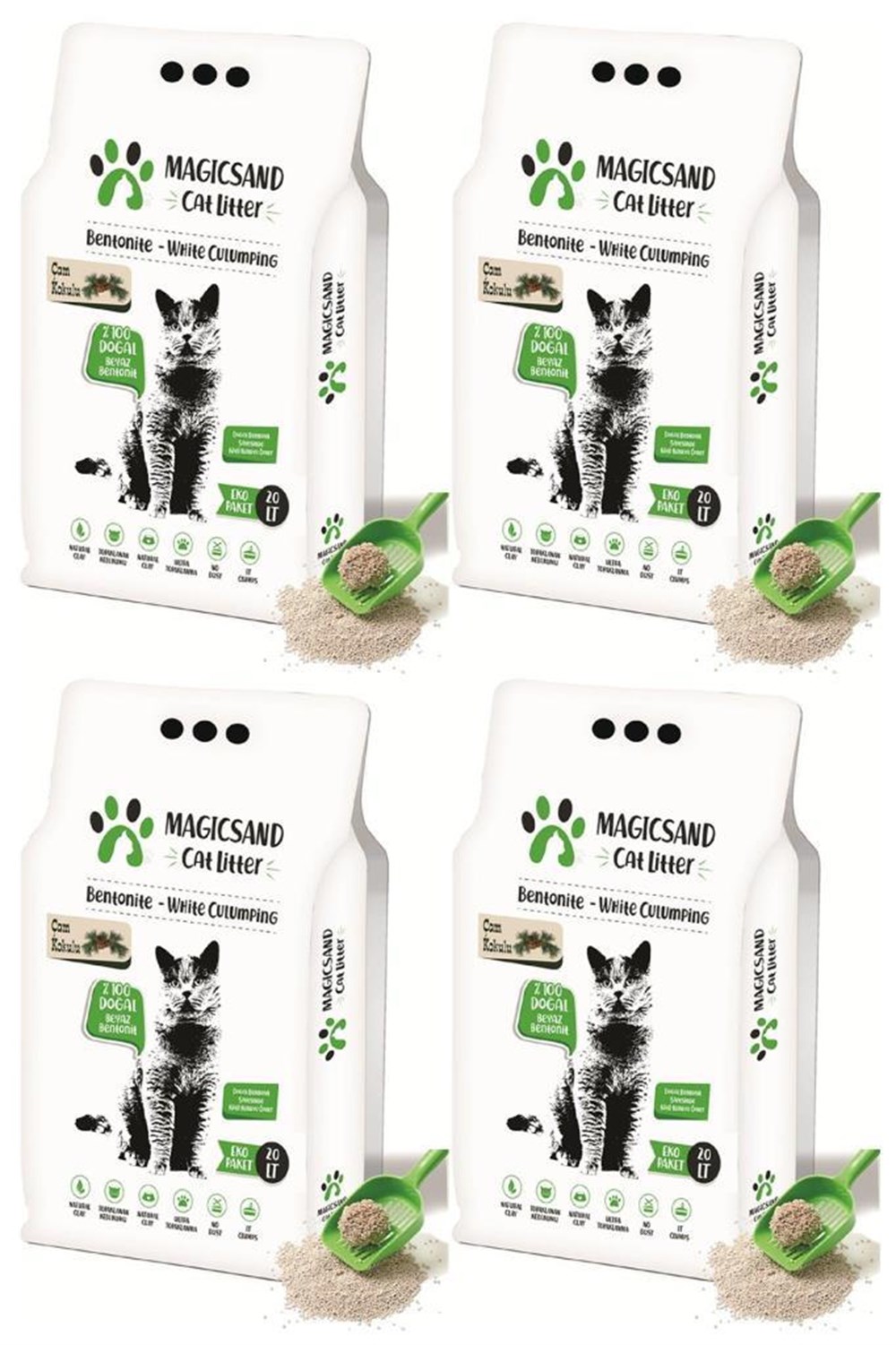 Magicsand ince taneli çam kokulu 20 LT 4 adet