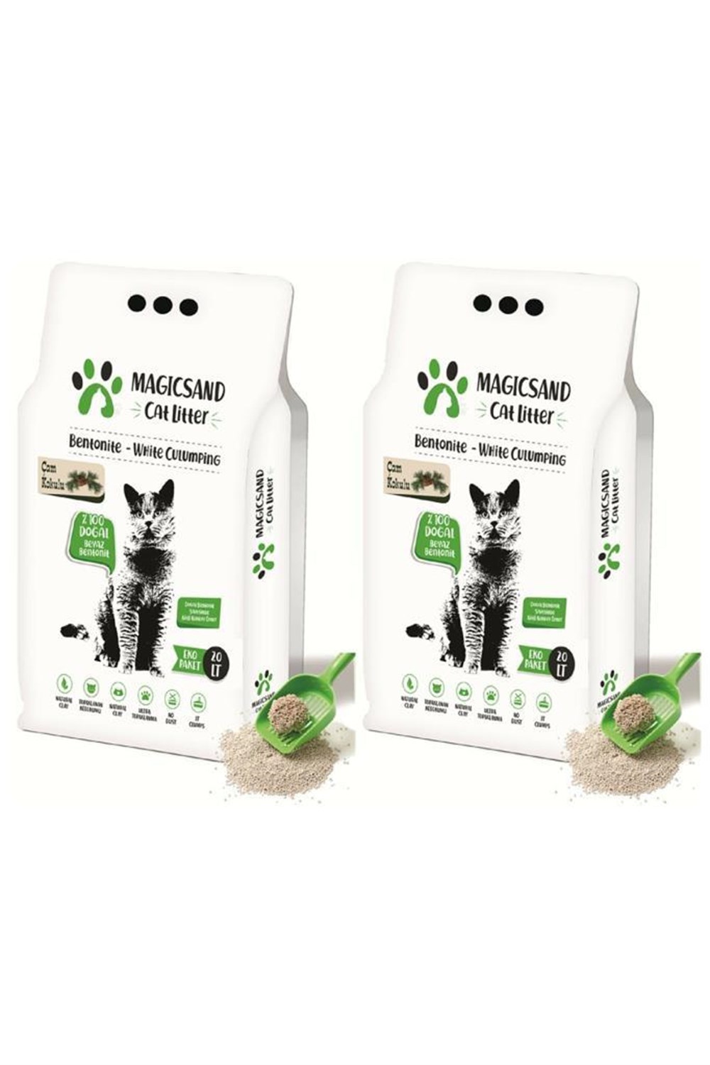 Magicsand ince taneli çam kokulu 20 LT 2 adet