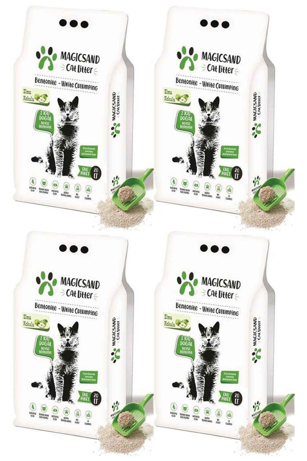 Magicsand ince taneli elma kokulu 20 LT 4 adet