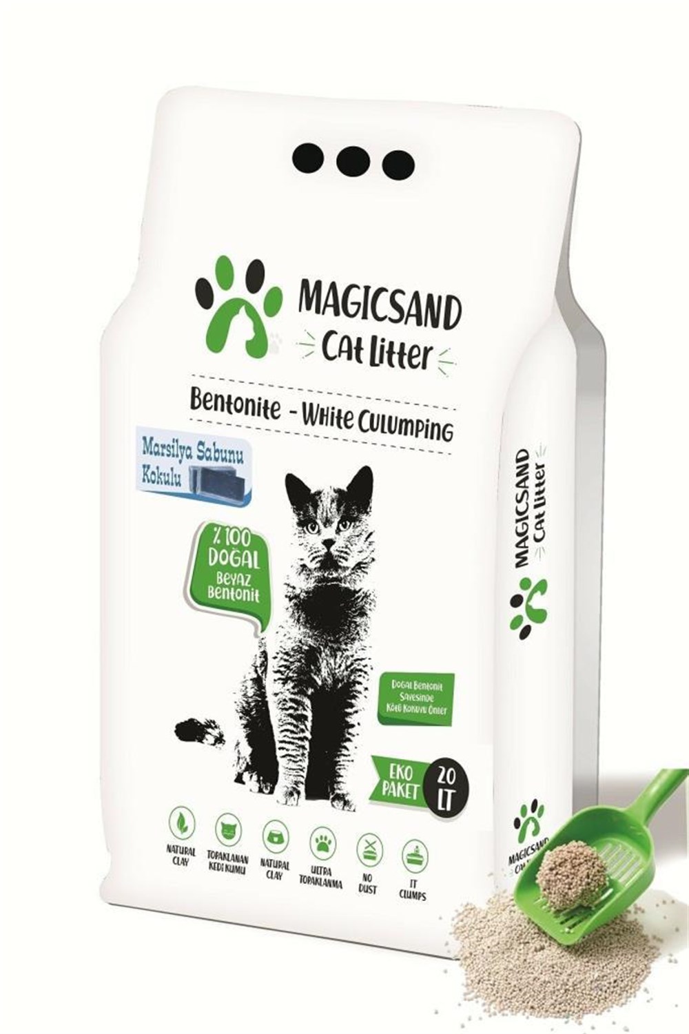 Magicsand kalin taneli marsilya sabun kokulu 20 LT