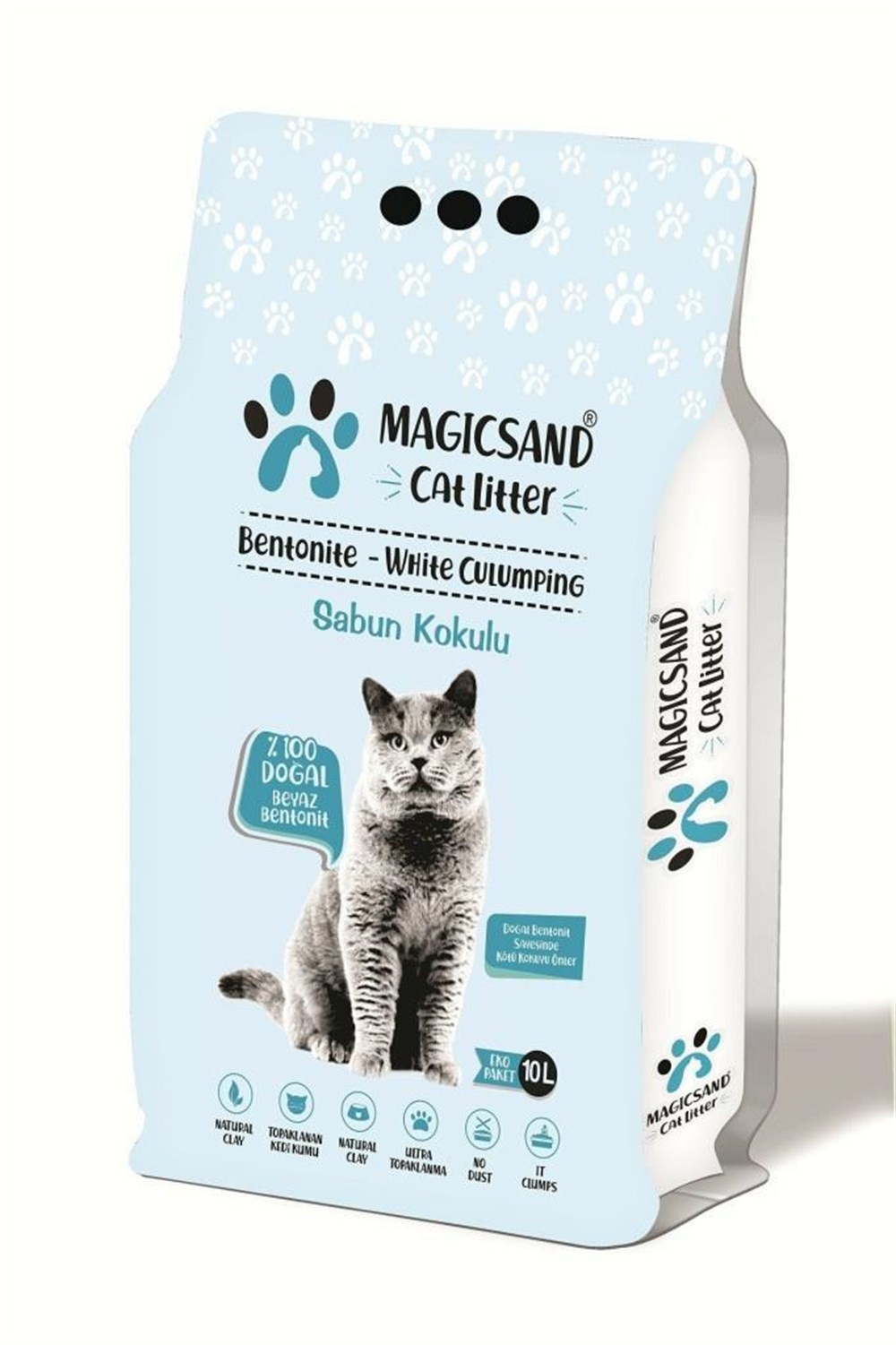 Magicsand Marsilya Kokulu Kalin Taneli Kedi Kumu 10 Lt