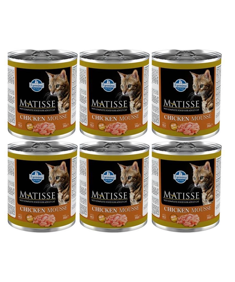 Matisse Chicken Mousse TavukluKedi Konservesi 300 Gr 6 adet