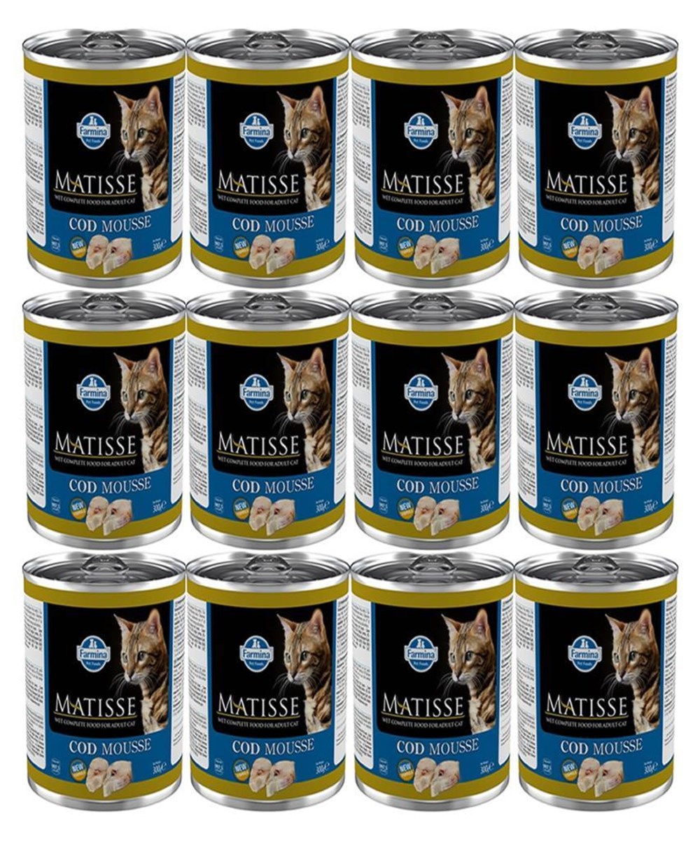 Matisse Mousse Morina Balikli 300gr Yas Kedi Konservesi 12 adet