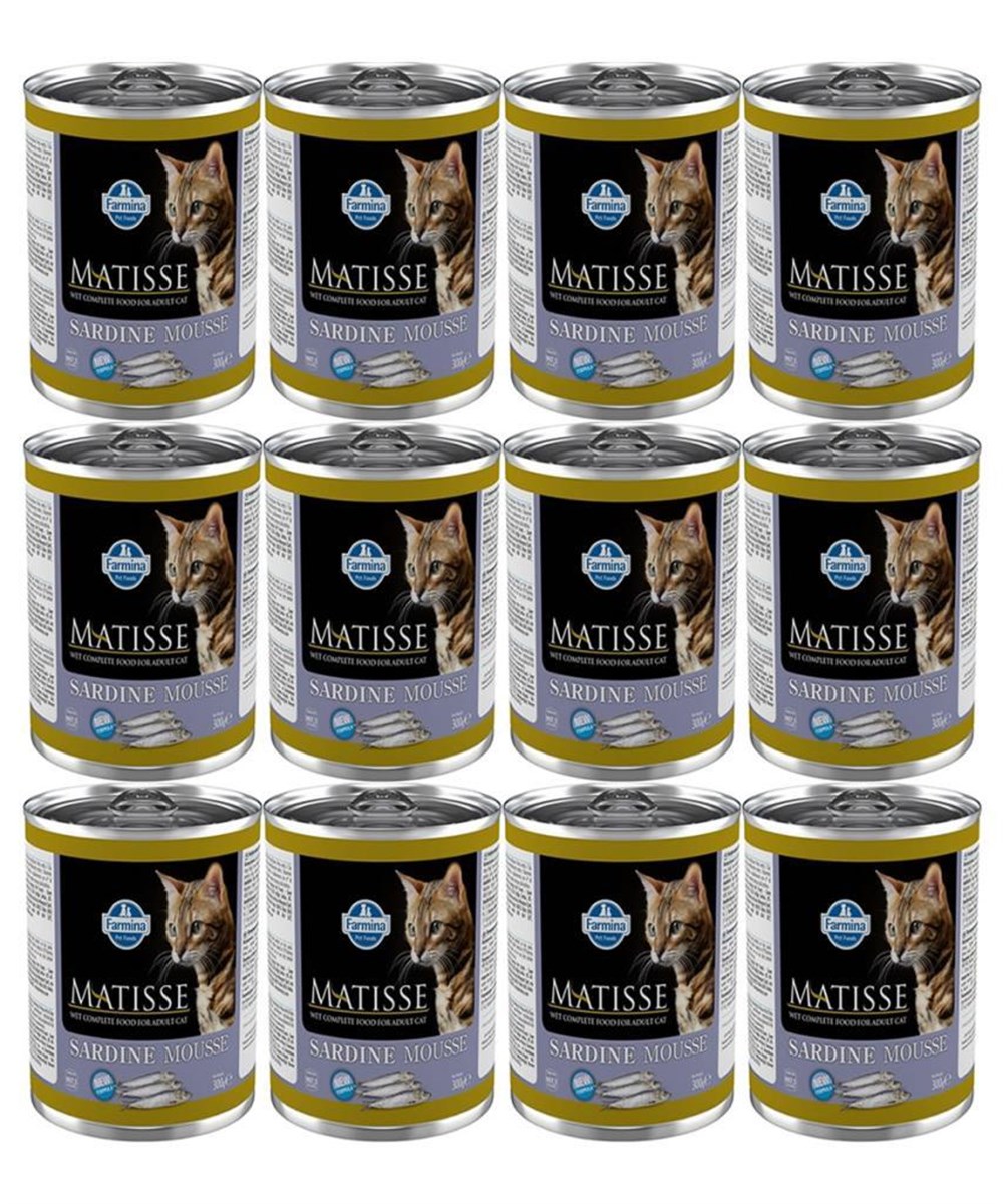 Matisse Mousse Sardalyali 300gr Yas Kedi Konservesi 12 adet