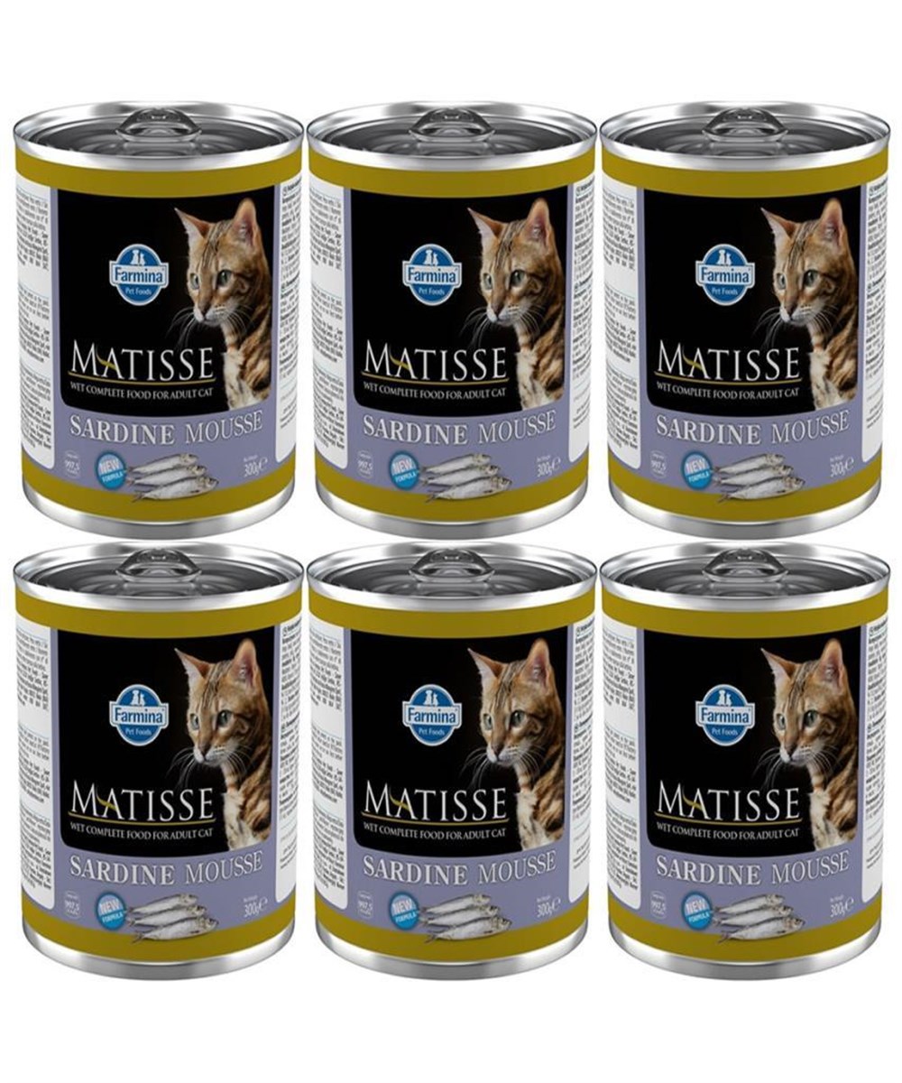 Matisse Mousse Sardalyali 300gr Yas Kedi Konservesi 6 adet