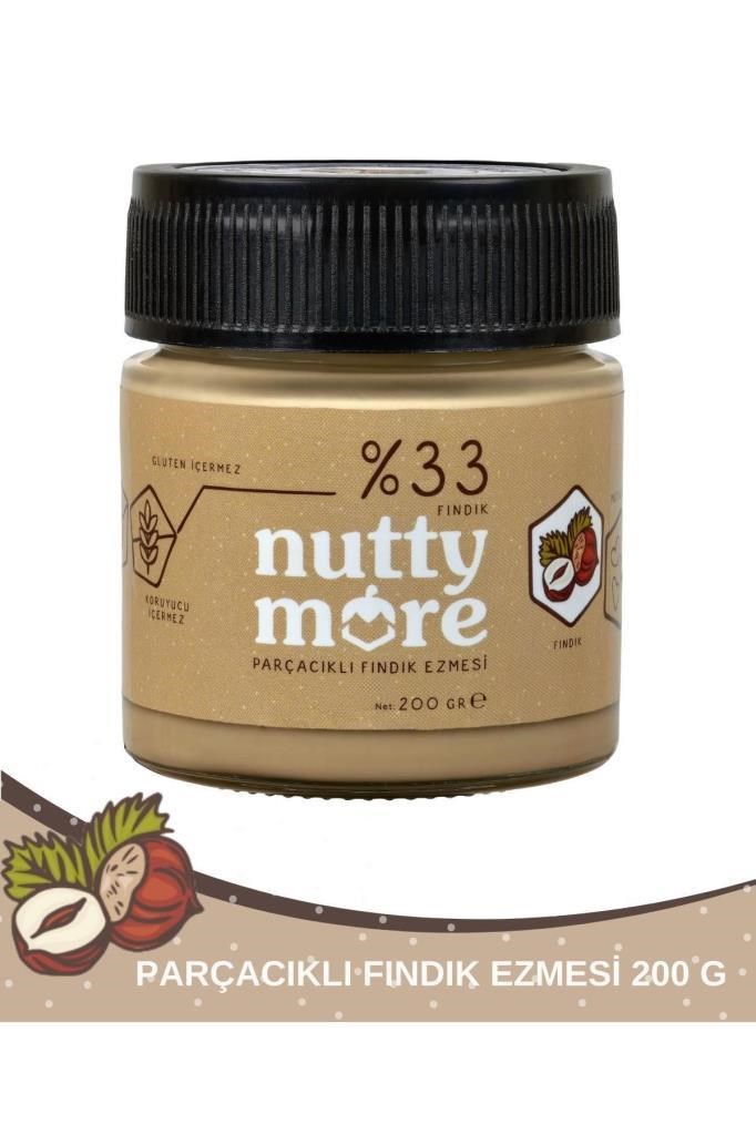 Nutty More %33 Fındık Parçacıklı Fındık Ezmesi 200 gr x 3 Adet