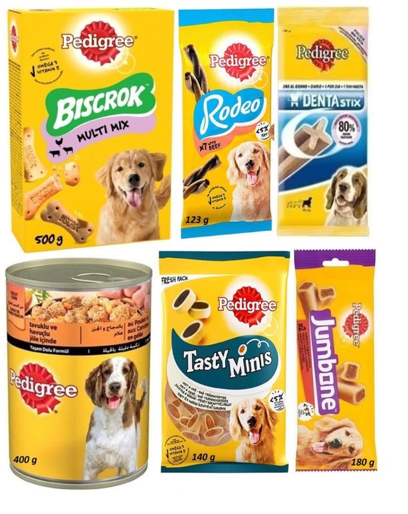 Pedigree 40 Parça Köpek Mama & Ödül Seti