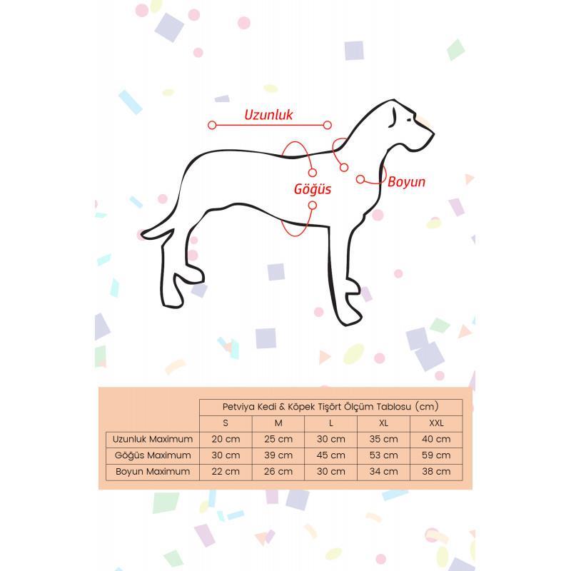 Petviya Desen 7 Kedi ve Köpek Tişörtü XXL Beden
