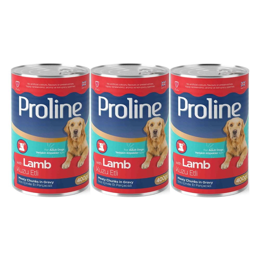 Pro line Kuzu Etli Yetişkin Köpek Konservesi 400 Gr 3 Adet