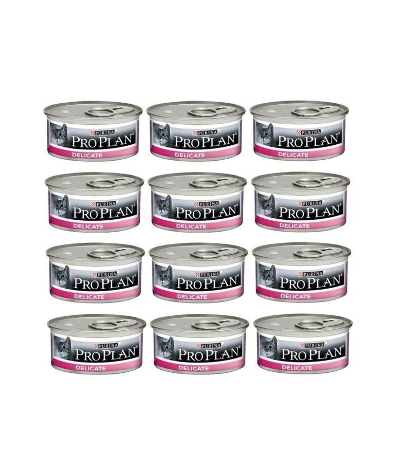 Pro Plan Delicate Hindi Etli Kedi Konservesi 85 Gr X 12 Adet