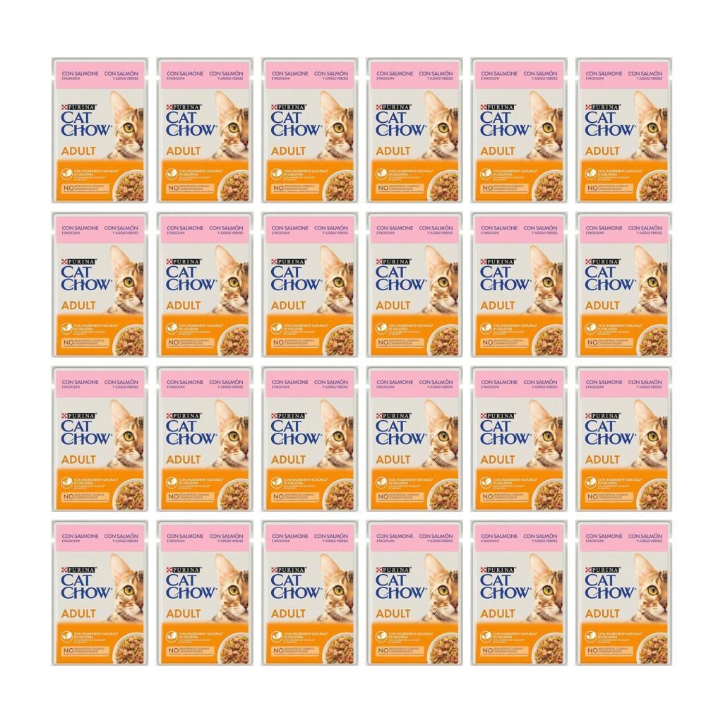 Purina Cat Chow Somonlu Yetişkin Kedi Yaş Maması 85 Gr X 24 Adet