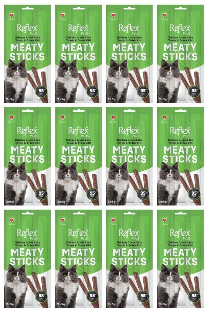 Reflex Kedi Ödül Sticks Tavuk & Ördek 3*5 Gr 12 Adet
