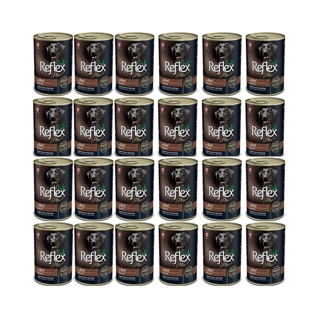 Reflex Plus Biftekli Et Parçacıklı Köpek Konservesesi 400 Gr 24 Adet