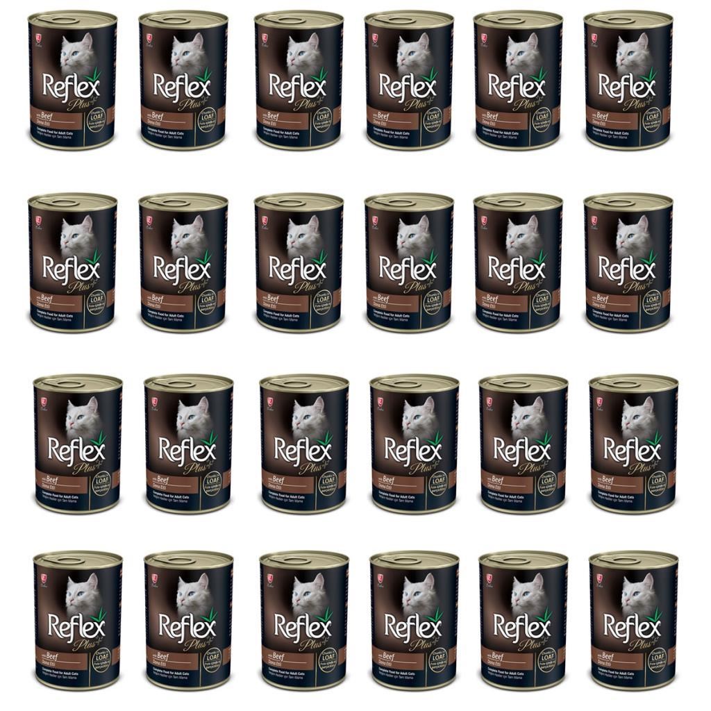Reflex Plus Biftekli ve Et Parçacıklı Kedi Konservesi 400 Gr 24 Adet