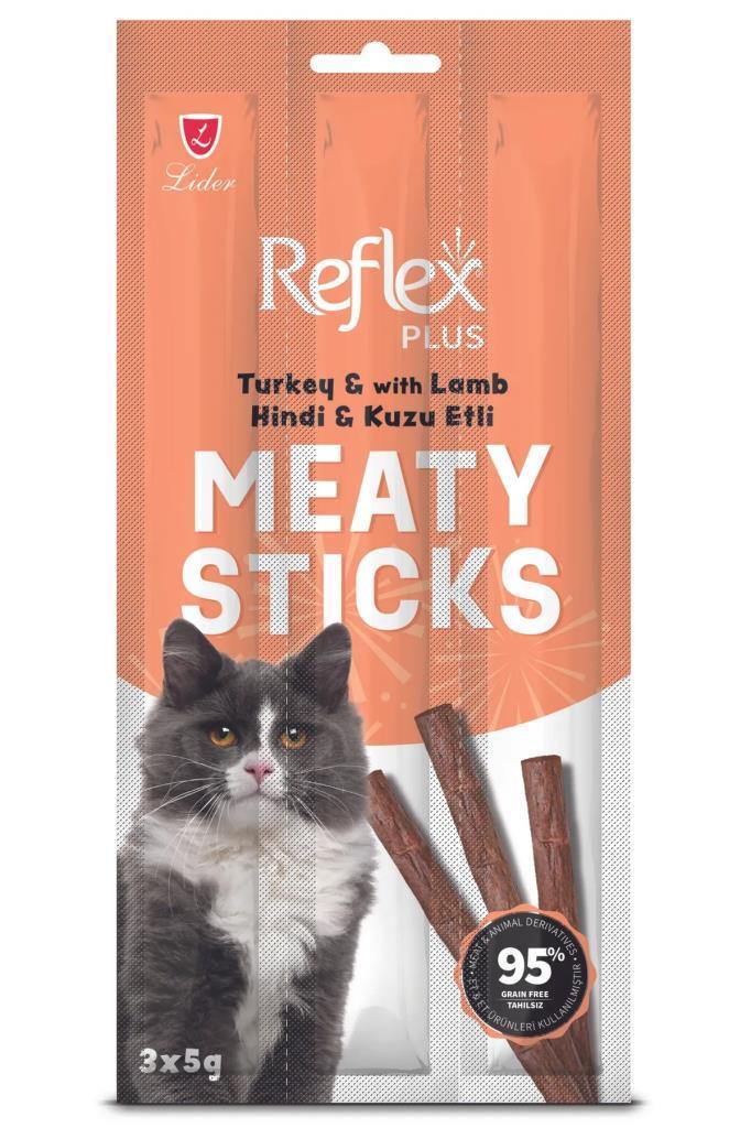 Reflex Plus Kedi Ödül Sticks Hindi & Kuzu 10 PAKET